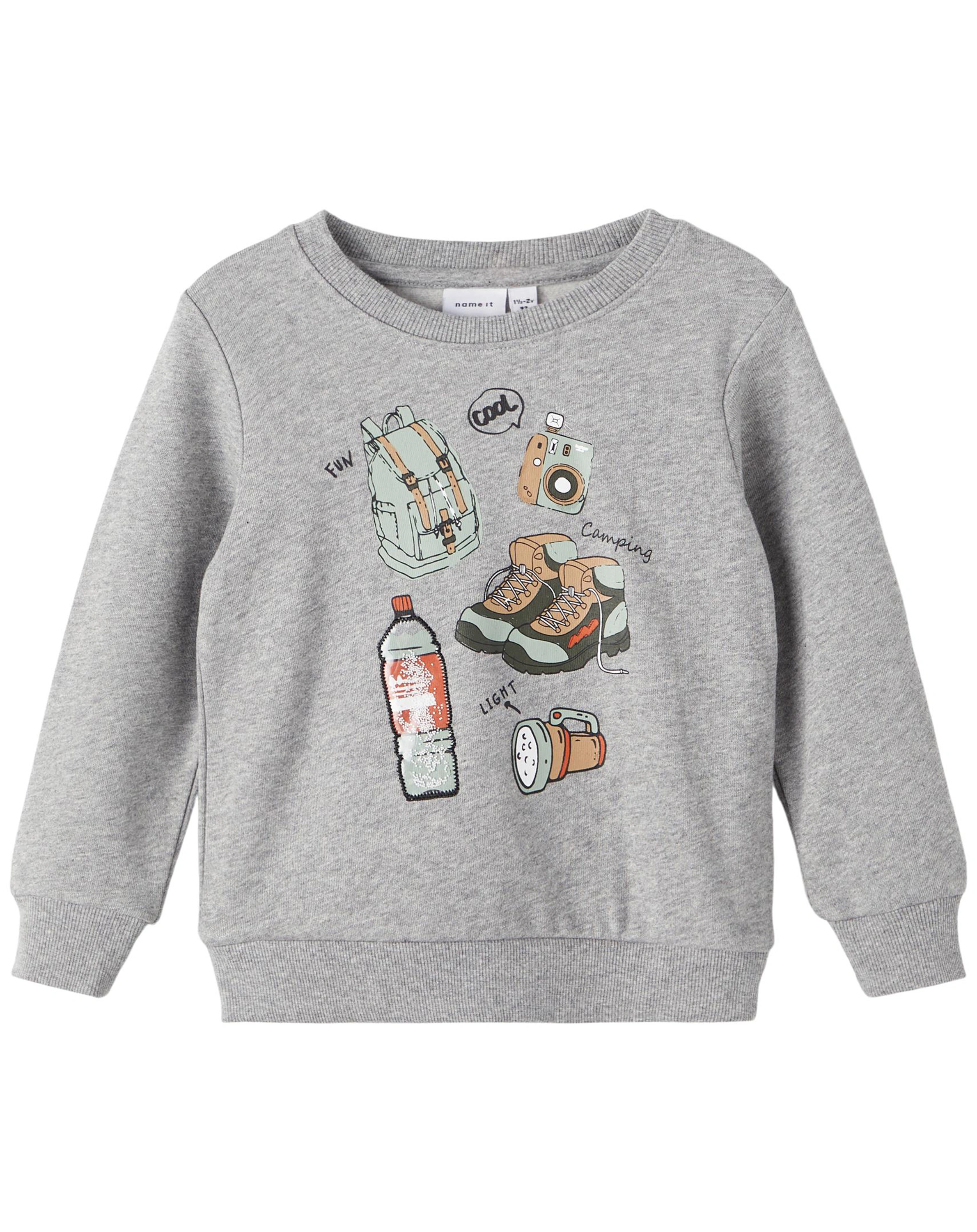 Sweatshirt NMMORM LIGHT in grey melange