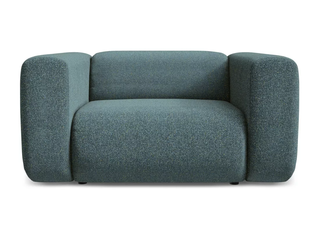 Fauteuil en tissu texturé - jeans - EKAHI