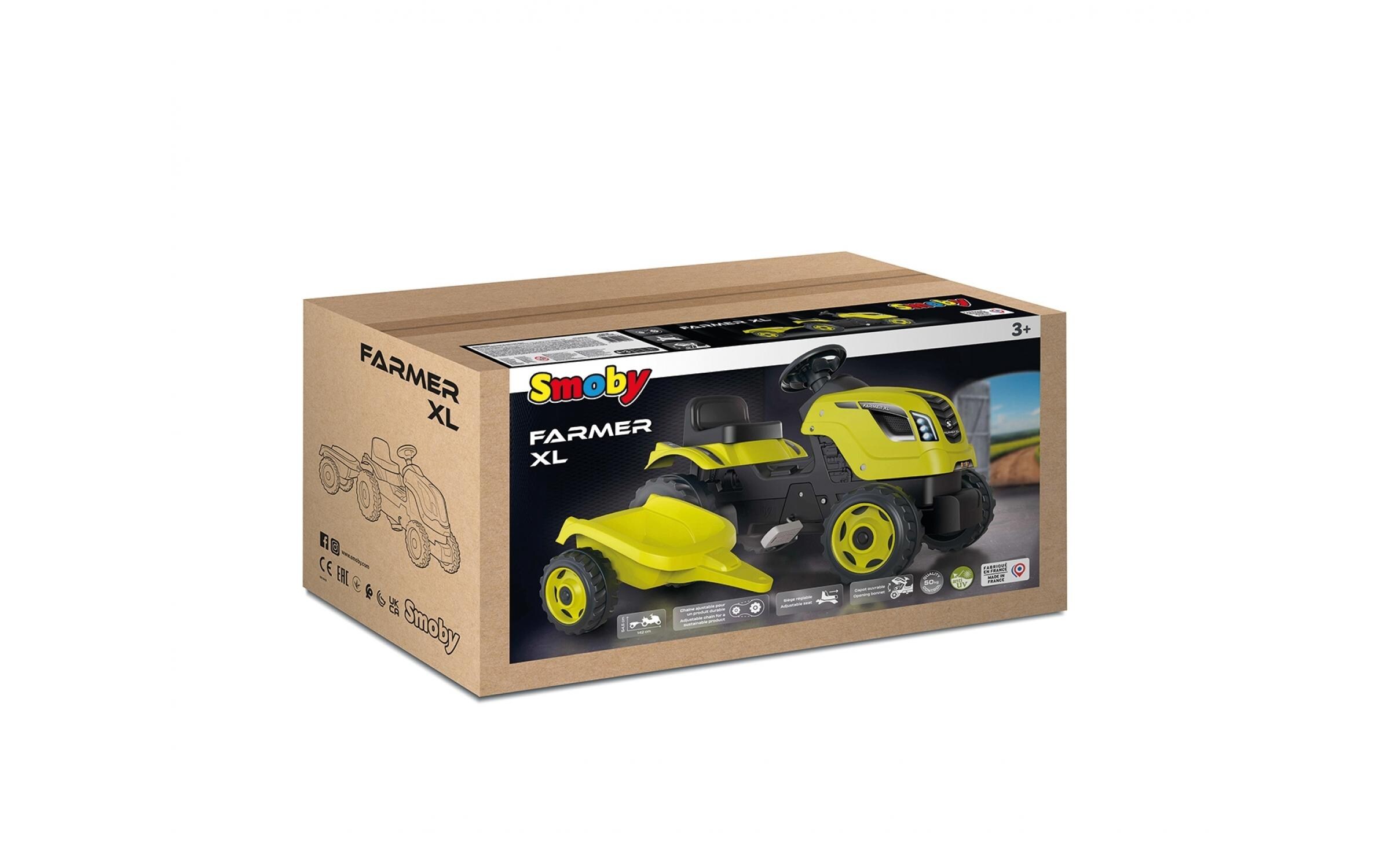 Traktor Farmer XL mit Anhänger GrünTretfahrzeug für Kinder