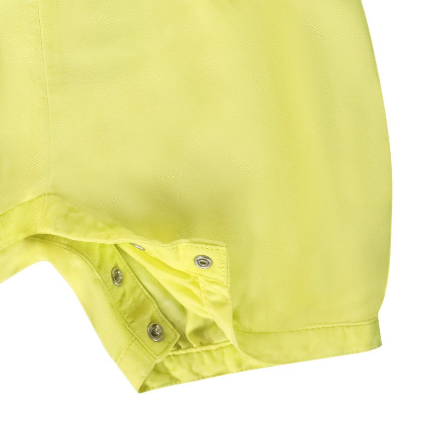 Salopette courte avec broderie cerises pour bébé fille - Jaune