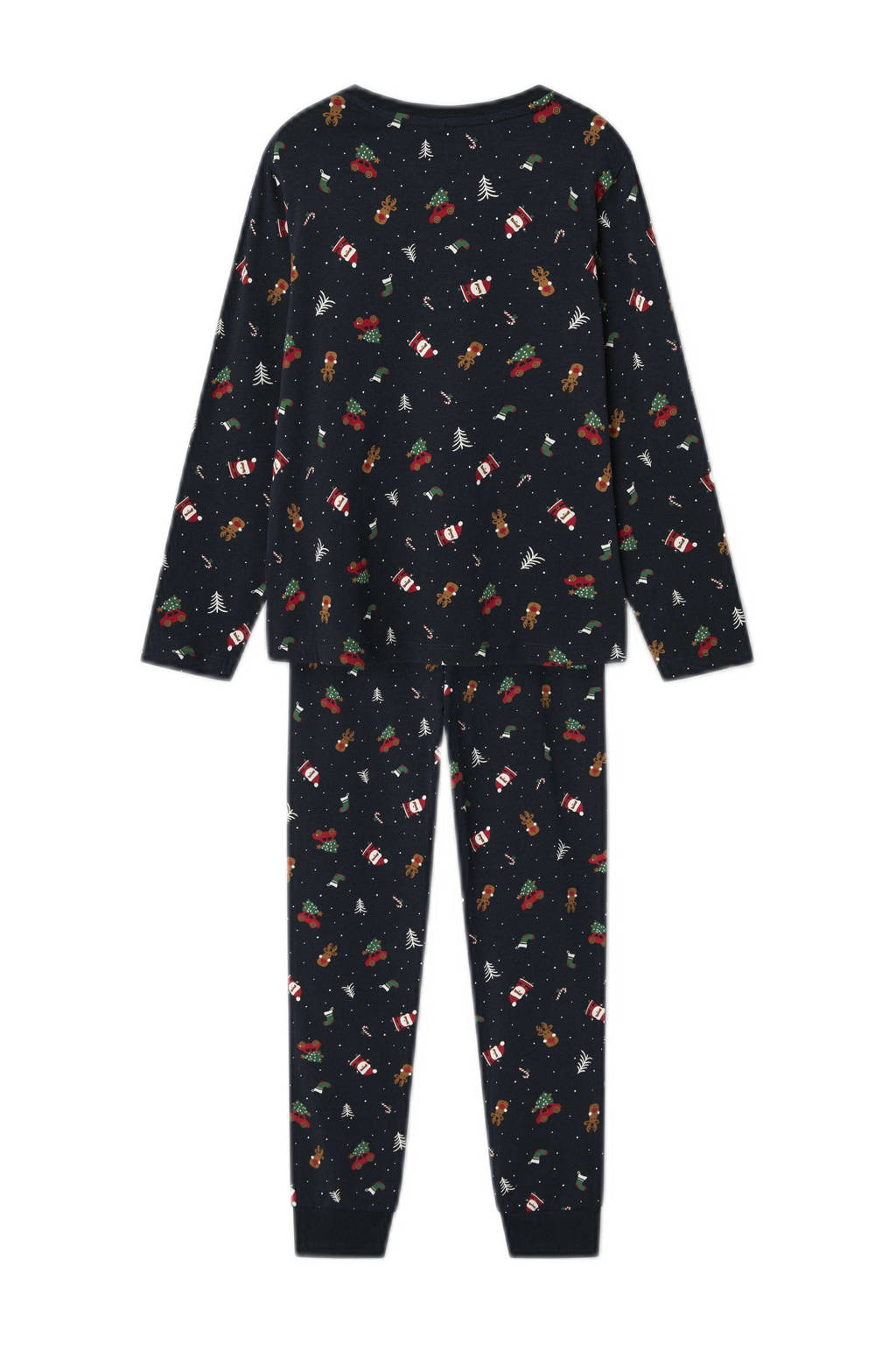 NAME IT kerstpyjama NKNVISMAS met all over print donkerblauw