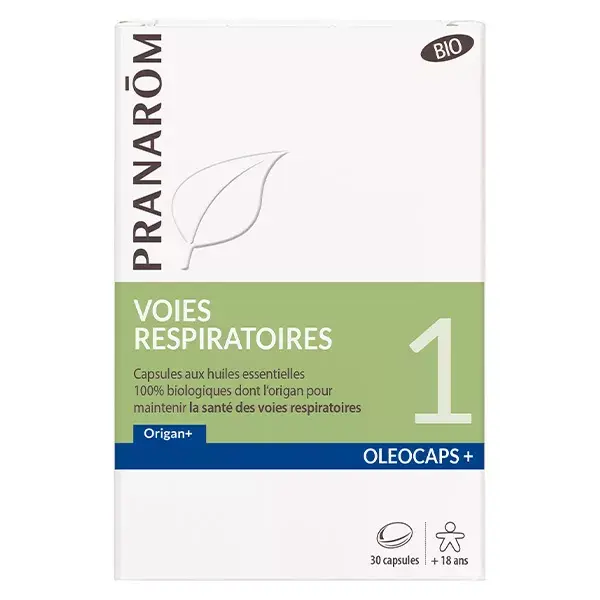 Pranarom Oleocaps 1 - Trato Respiratório Orgânico - 30 cápsulas