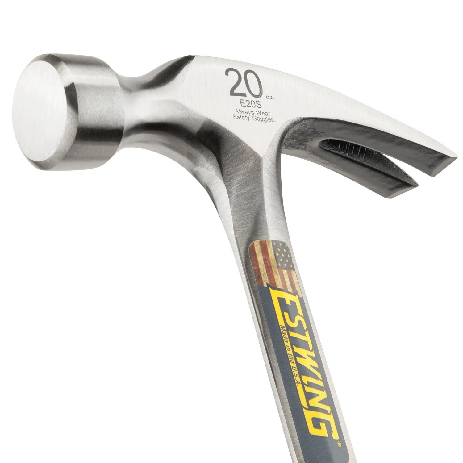 Estwing E20S Rechte klauwhamer - Leren handgreep - 800gr
