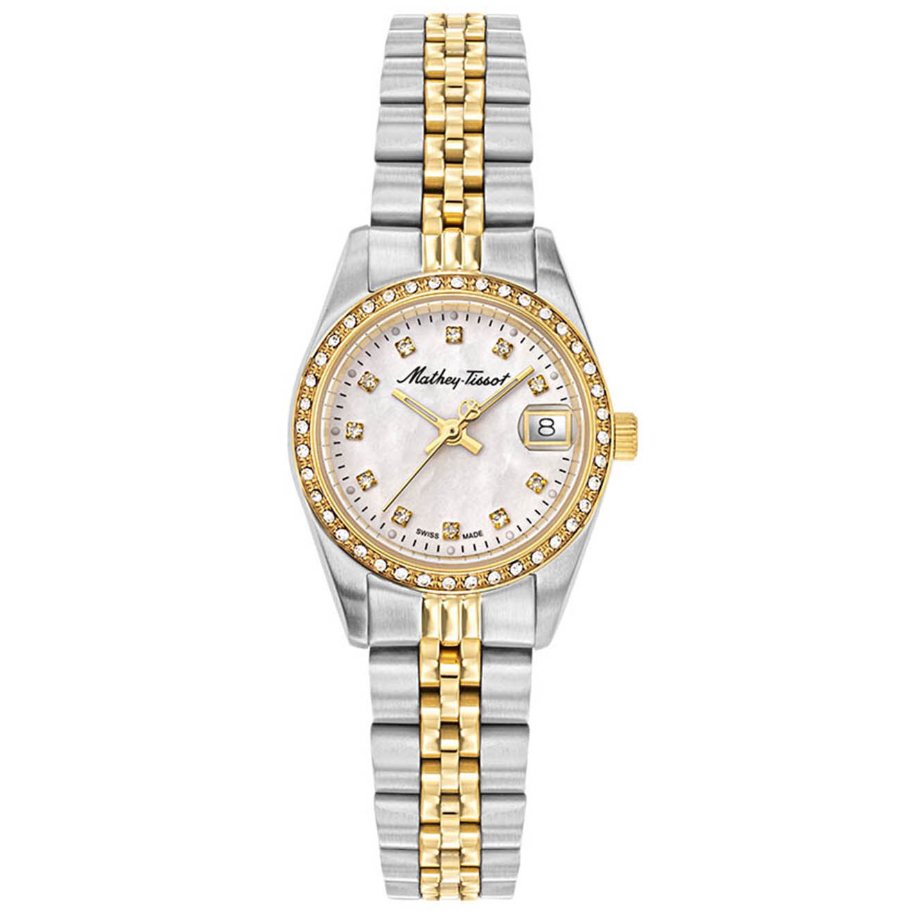 Mathey-Tissot Montre Femme Quartz en Acier Mathy IV argenté/doré