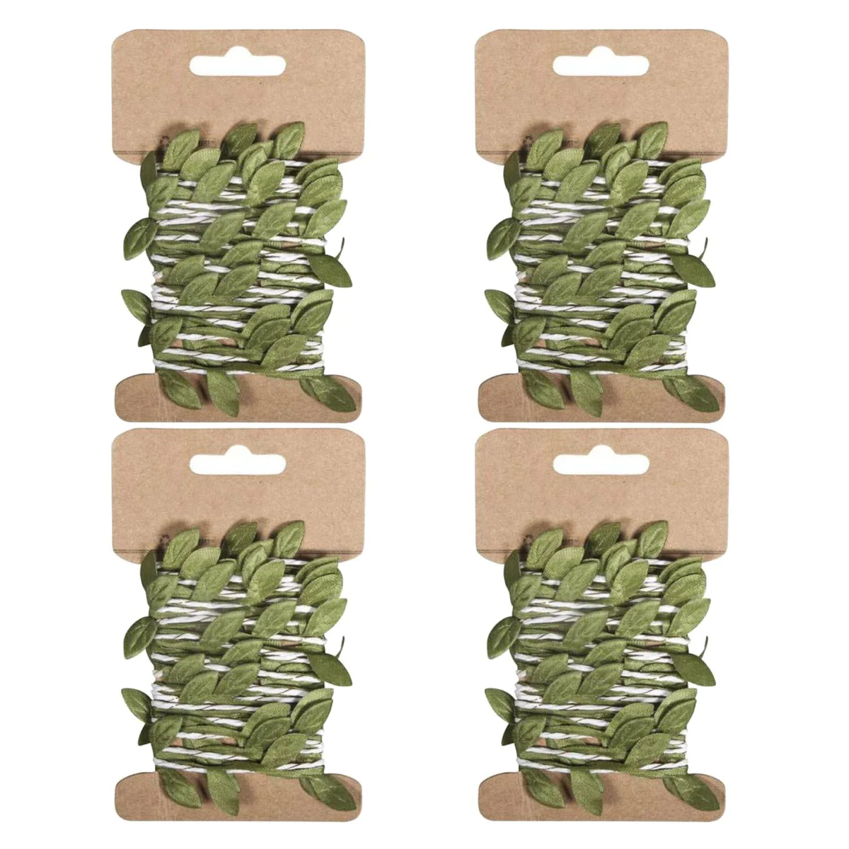 4 guirlandes de feuilles vertes en papier 2 m Rayher