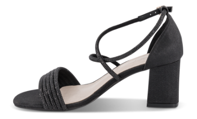 B&CO Damesandal med hæl Sort 4214104110