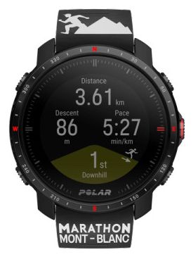 Montre GPS Polar Grit X Pro Saphire Noir Marathon du Mont-Blanc