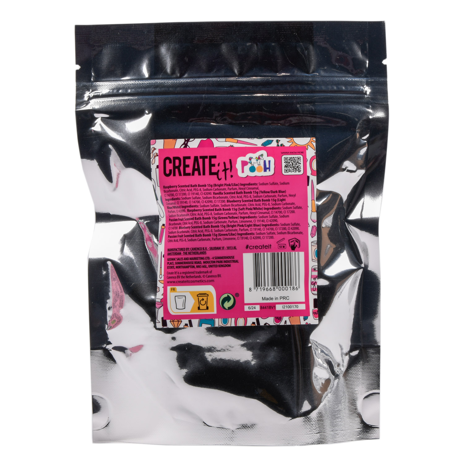 Create it! Beauty Bruisballen Eenhoorn 7-Pack