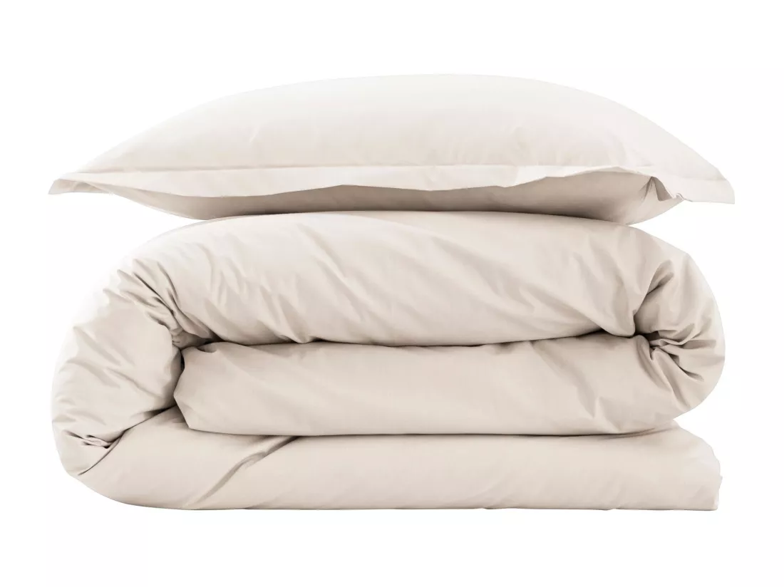 Parure de lit coton percale Meringue 140x200 - SOMEO - MORPHEE