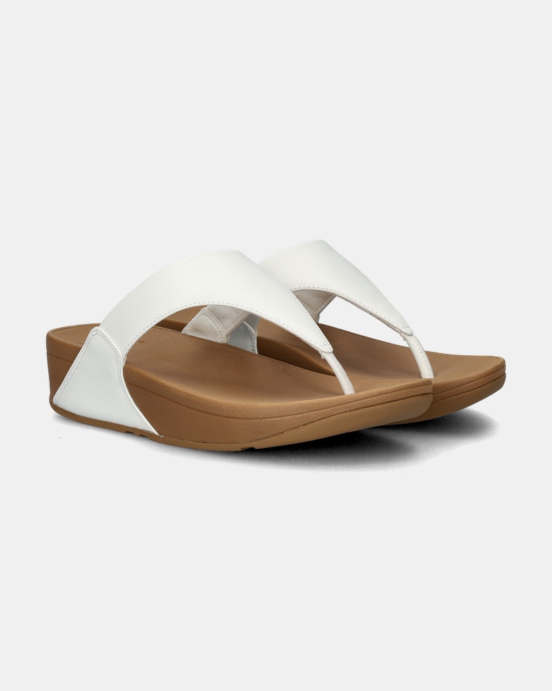 Fitflop Lulu Leather Slippers  - wit