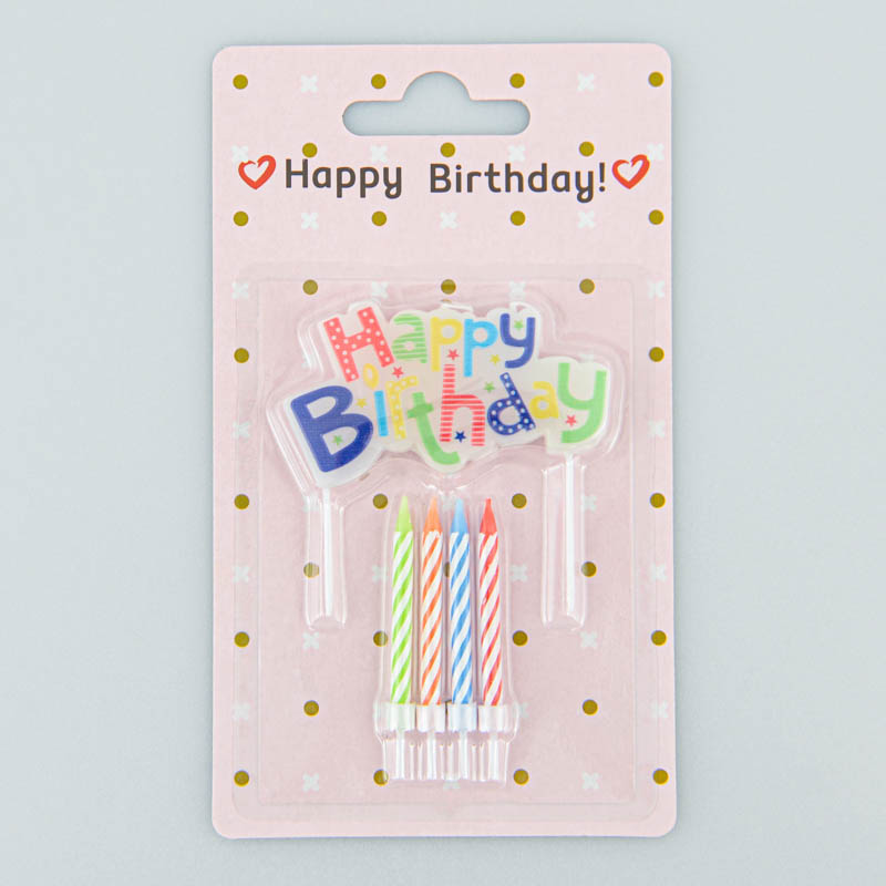 Bougies multicolore 'Happy Birthday'