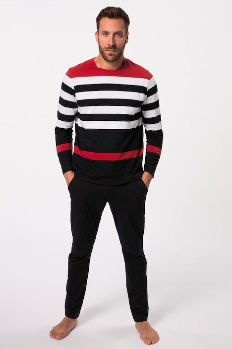 Schlafanzug, Homewear, OEKO-TEX, Zweiteiler, Langarmshirt, lange Hose, bis 8 XL
