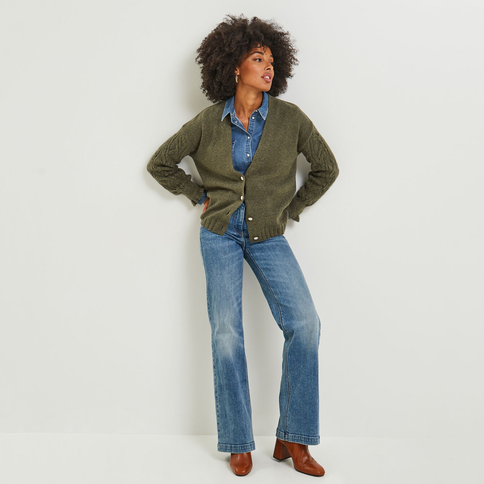 Gilet maille femme