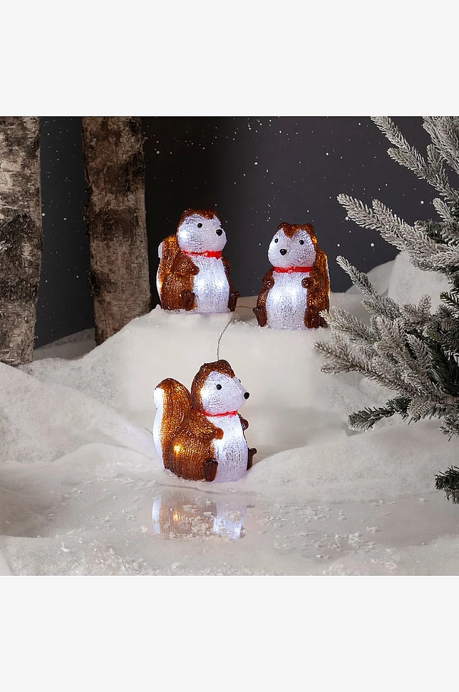 CRYSTALO SQUIRREL julelys utendørs