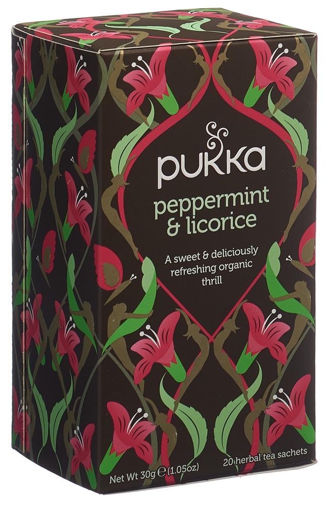 PUKKA Menthe poivrée et Réglisse Tee Tees Bio Btl 20 Stk