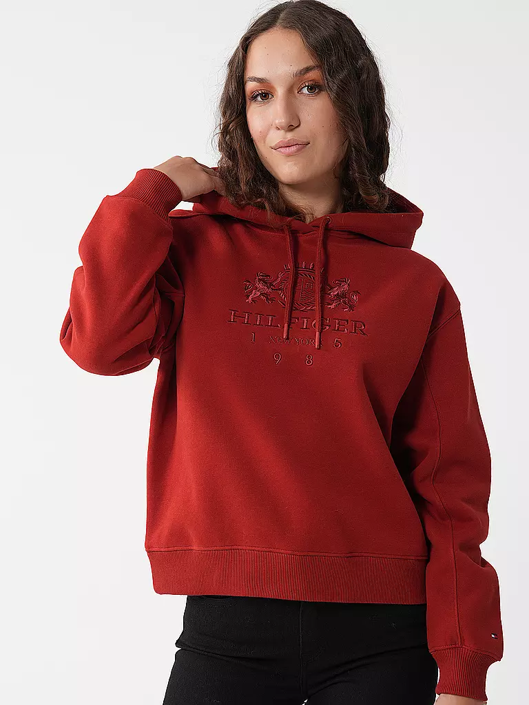 TOMMY HILFIGER Kapuzenpullover - Hoodie rot
