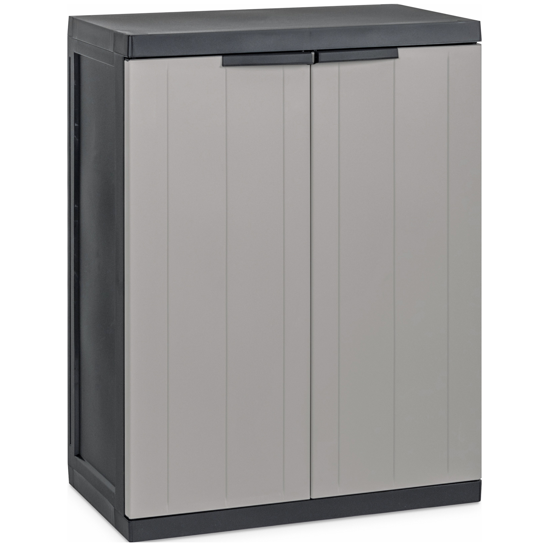 Universal-Beistellschrank - grau-schwarz - 85 cm hoch