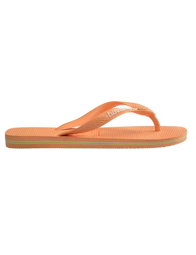Brazil Logo Peach Flip Flops