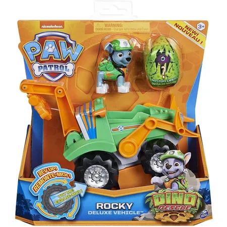 Spin Master Paw Patrol - Dino Rescue Rocky und Deluxe Fahrzeug