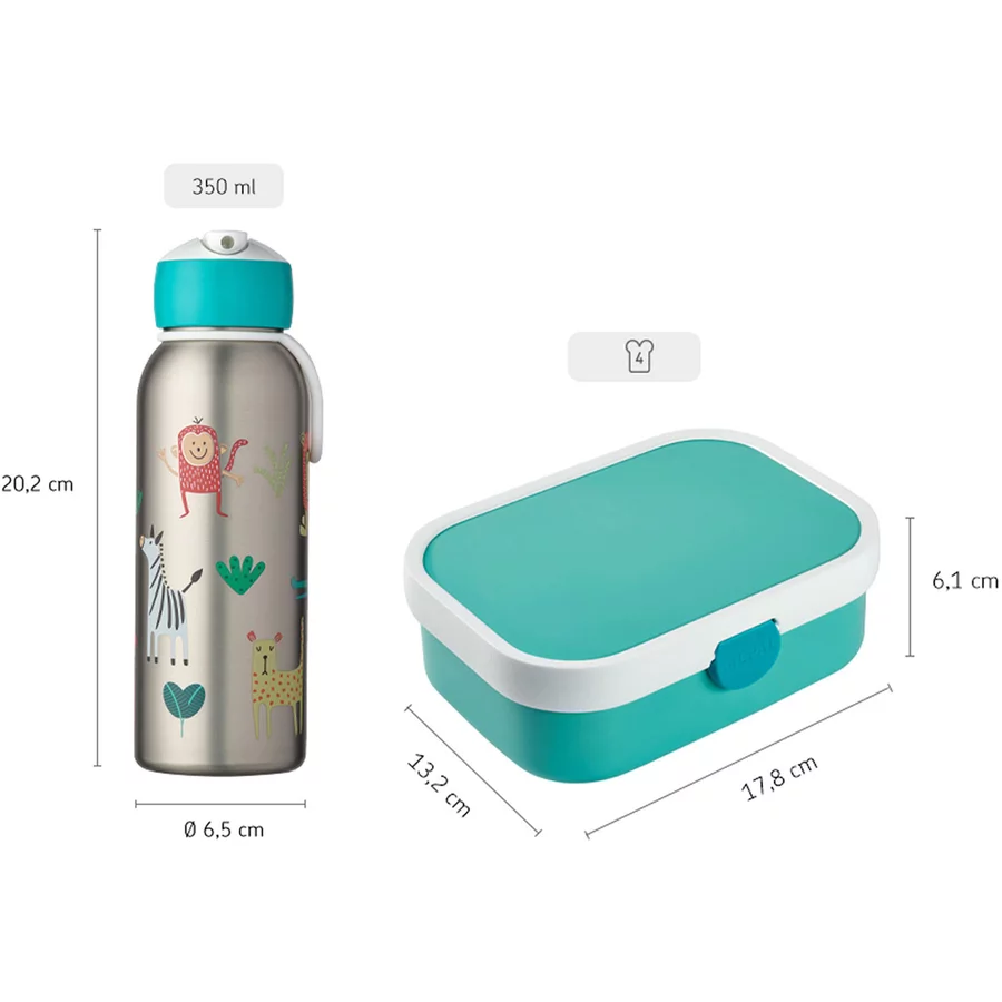 Mepal Brotdose + Thermoflasche Campus 2er Set dunkelgrün