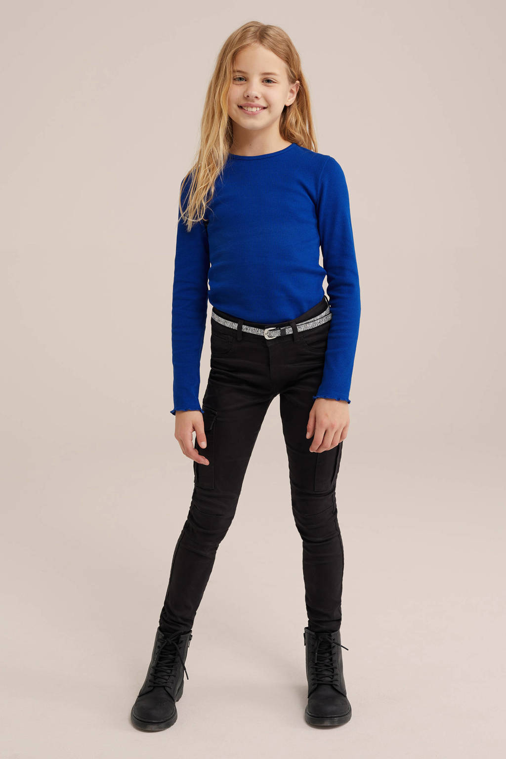 WE Fashion longsleeve hardblauw