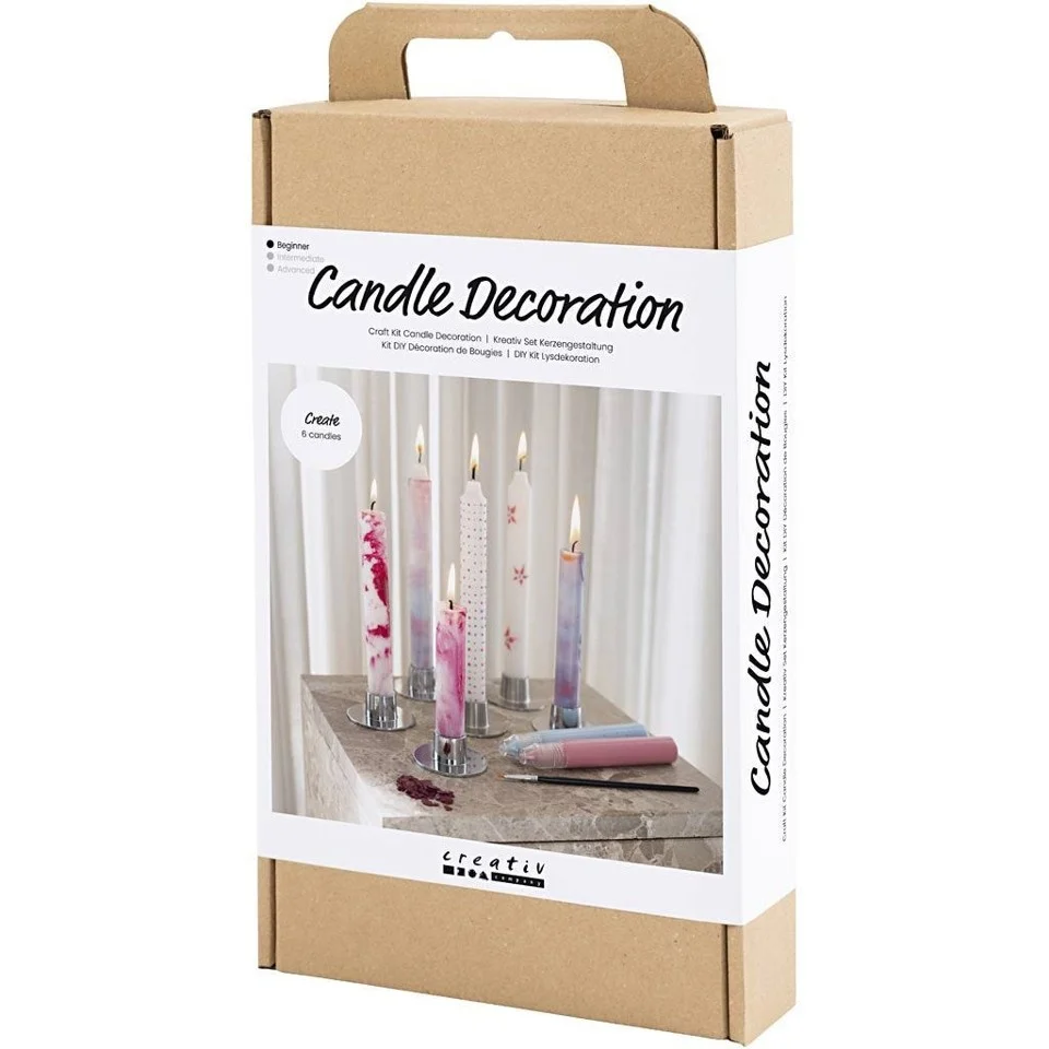DIY Kit - Lysdekoration - Dekorerede Kronelys