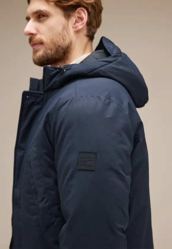 Warmer Parka mit Kapuze - midnight blue