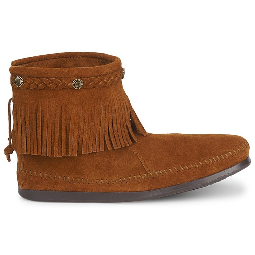 Minnetonka - HI TOP BACK ZIP BOOT - Marron