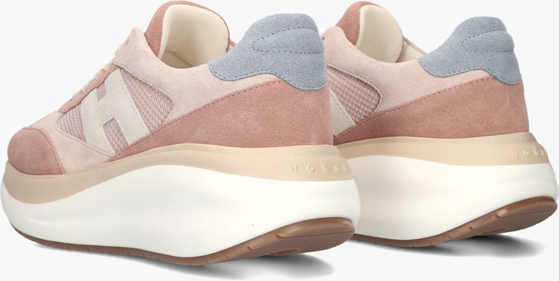 roze hogan lage sneakers h714 allacciato h
