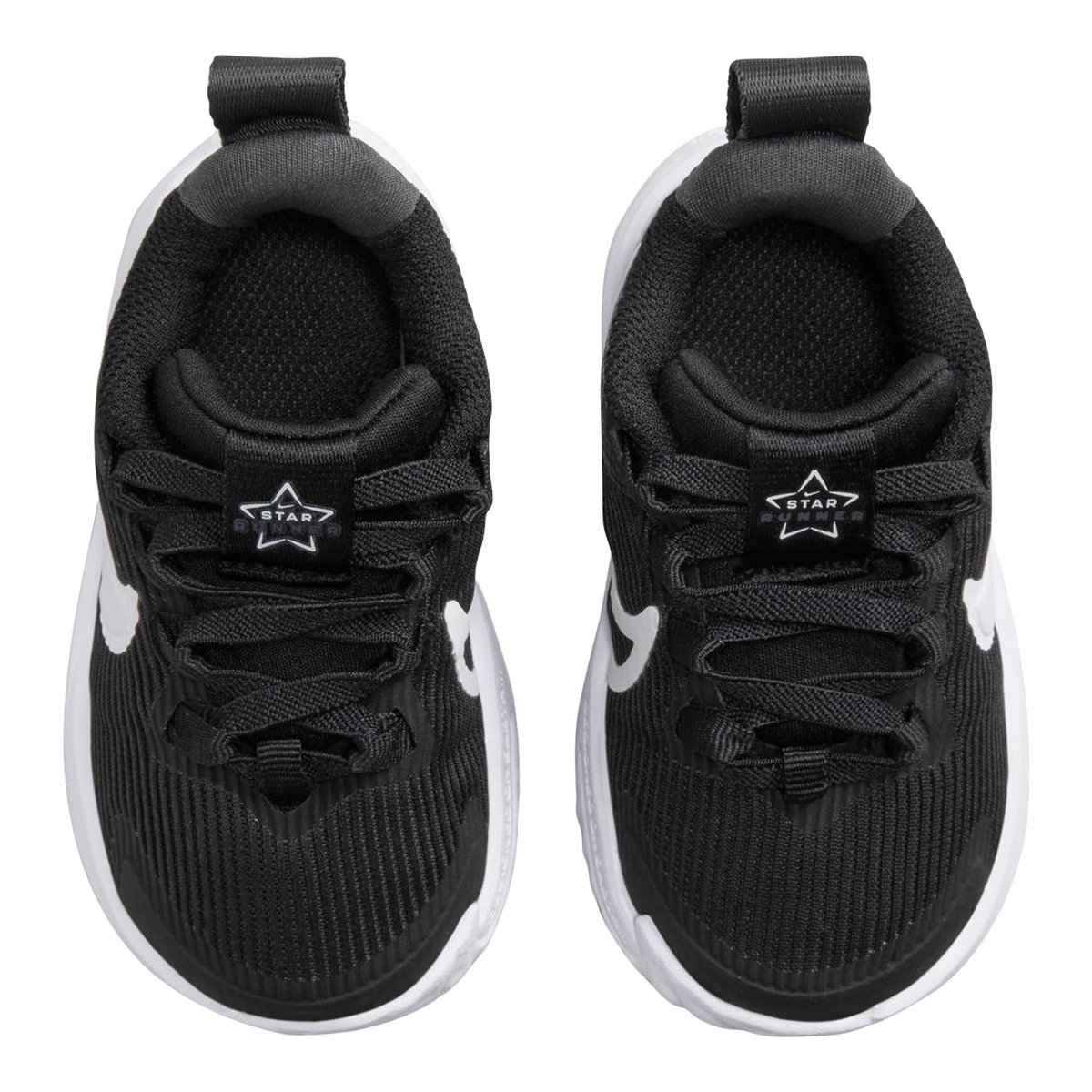 Facile à mettre-Starrun4-ib-Baskets - Talon plat - Noir/Blanc