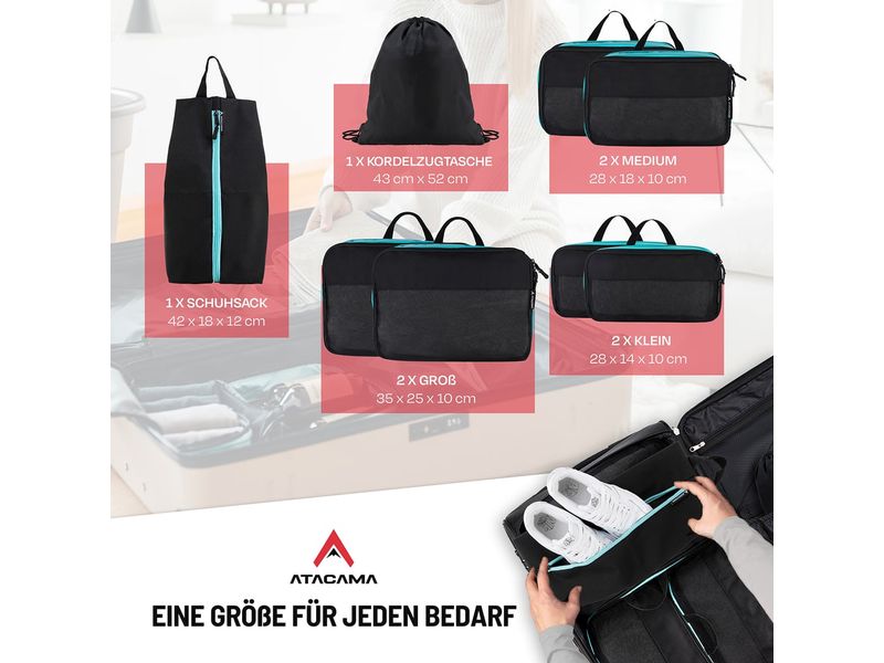 Atacama Premium Kompressions Packwürfel 8er-Set Reisewürfel