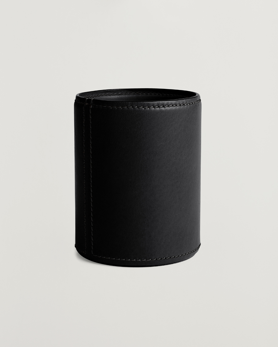 Ralph Lauren Home Brennan Leather Pencil Cup Black
