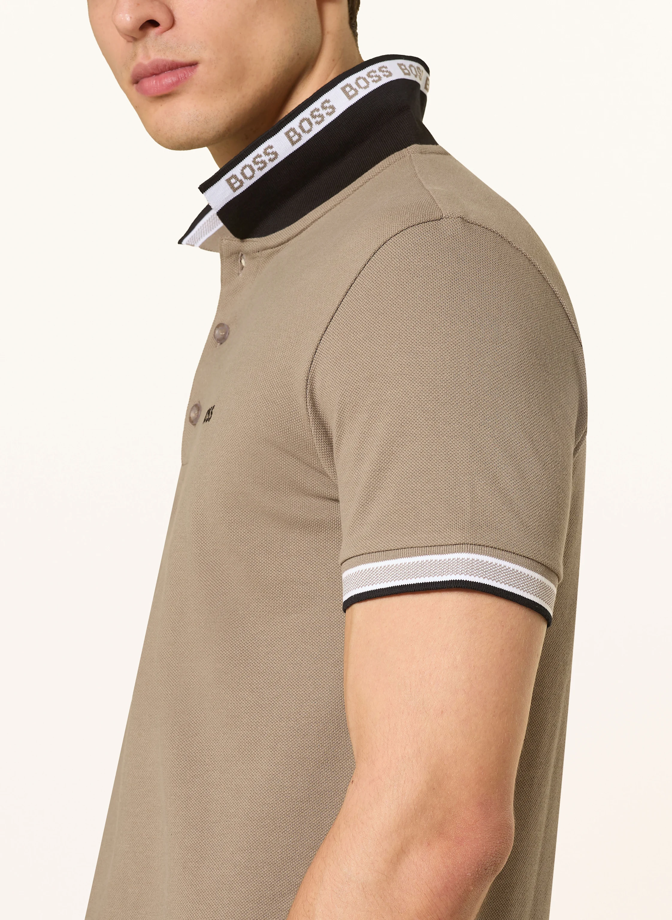 BOSS Piqué-Poloshirt PADDY CURVED Regular Fit