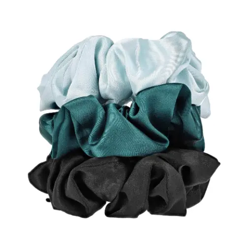 Silky Knots Hair Scrunchies 3 Pack Navy