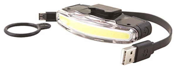 ECLAIRAGE VELO USB KIT SPANNINGA ARCO NOIR LIVRE 3 FONCTIONS STANDARD  ECO  FLASH (AUTONOMIE de 5h à 10h)