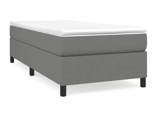 Sommier à lattes de lit Gris foncé 100x200 cm Tissu