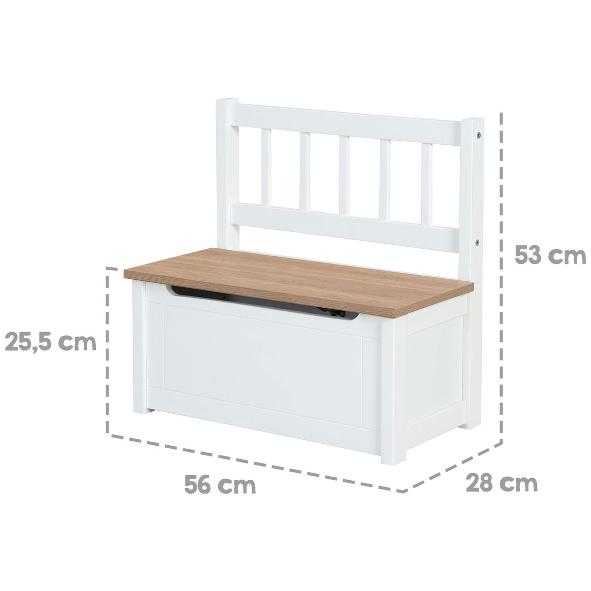 robaroba   Kindertruhenbank Woody weiss
