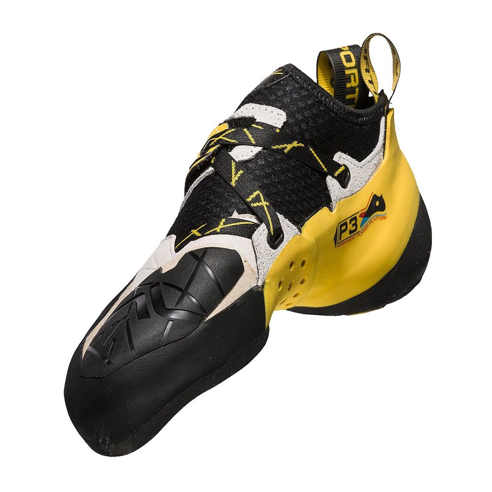 La Sportiva SOLUTION - Chaussons escalade Homme white/yellow