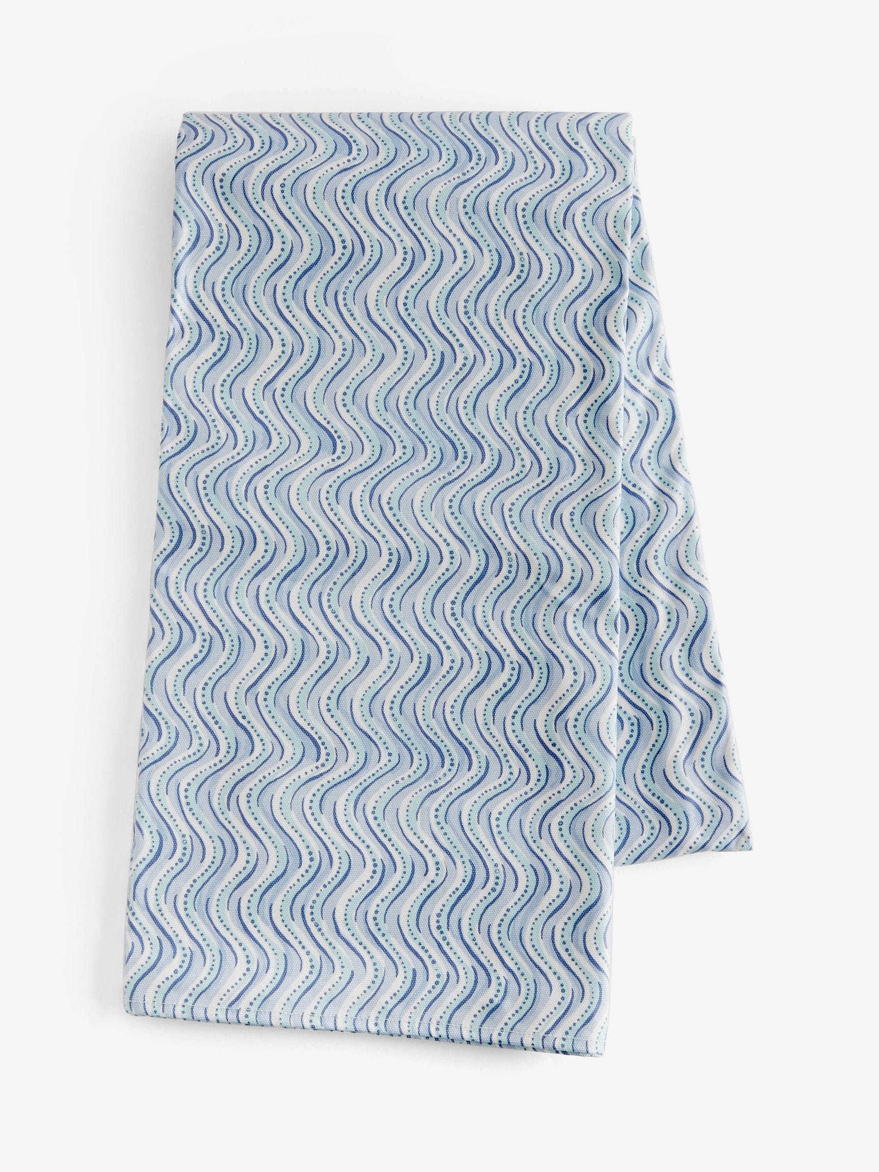 100% Cotton Wave Geo Wipe Clean Tablecloth