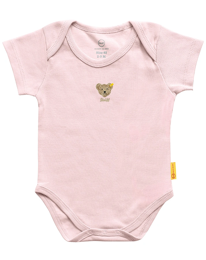 Kurzarm-Body BASIC in rosa