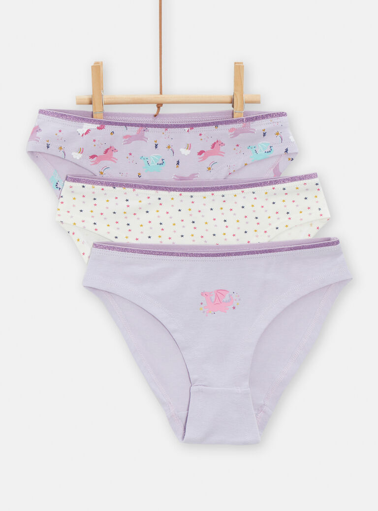 Lot de 3 culottes imprimés pour fille