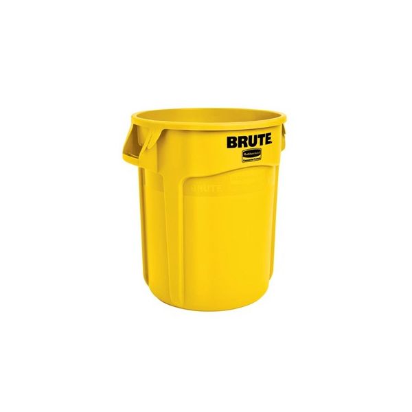Rubbermaid Contentor 76Litros s/Tampa Redondo Brute Amarelo - RUBFG262000YEL