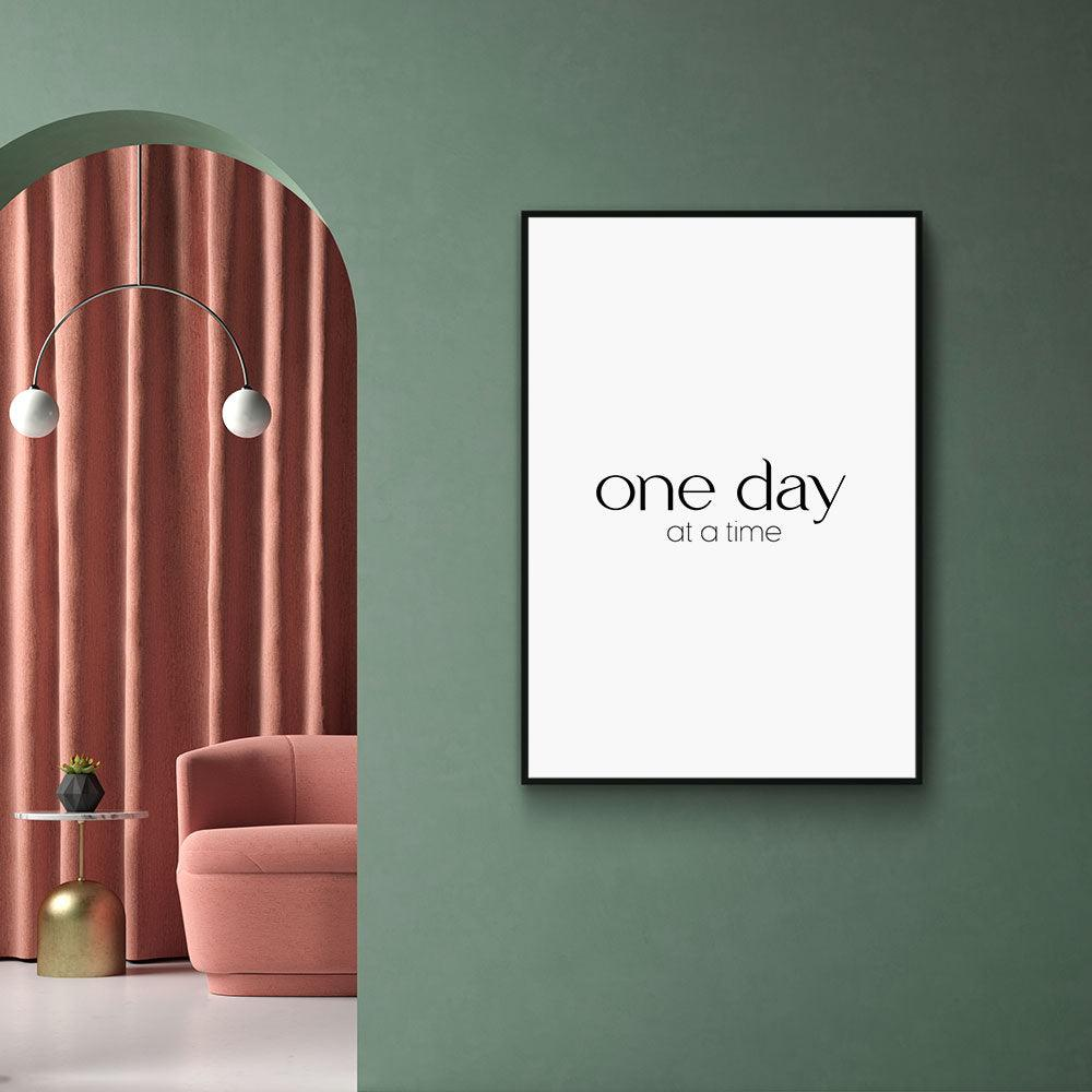 Walljar canvas schilderij - One Day At A Time Canvas schilderij - 50 x 70 cm