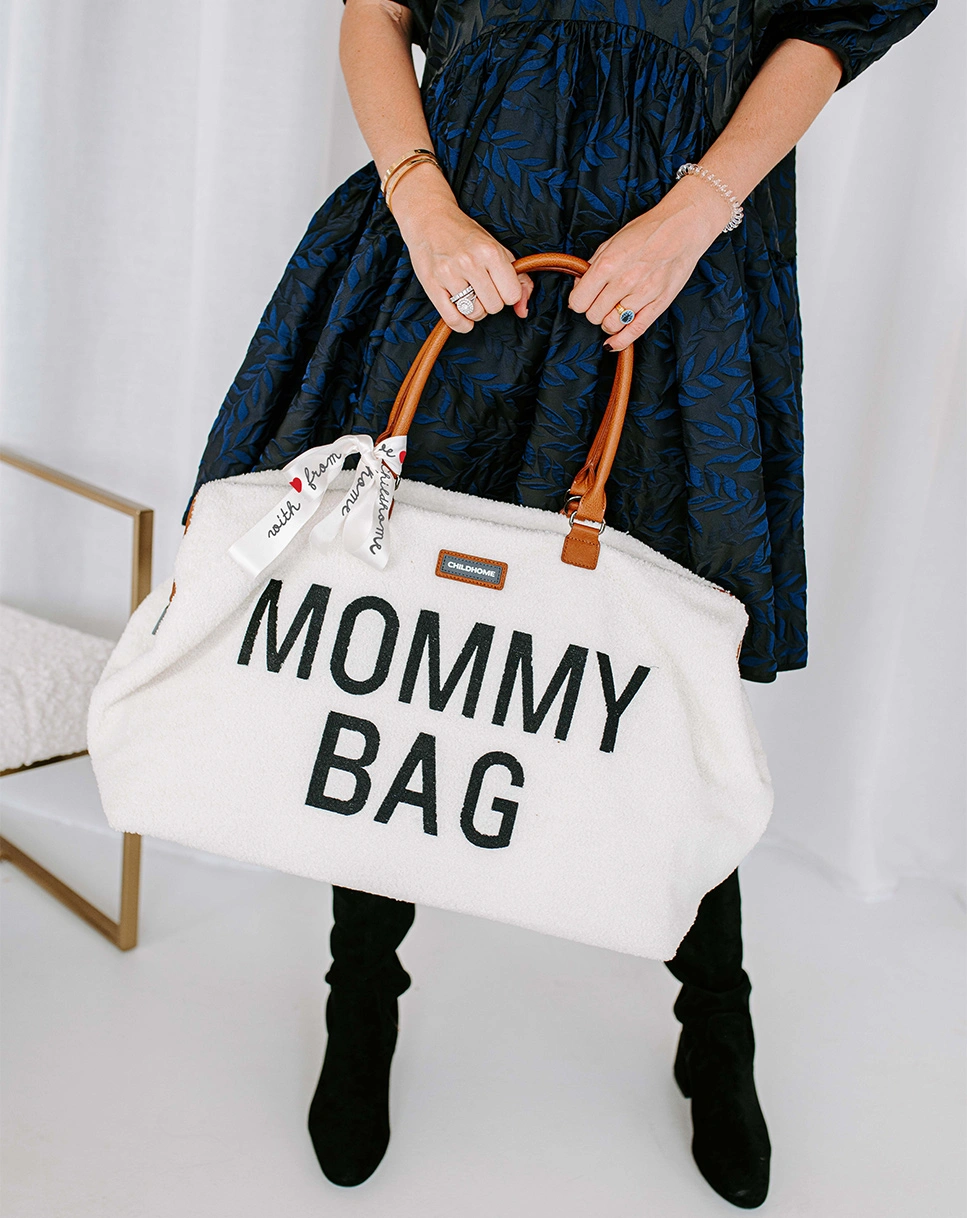 Wickeltasche MOMMY BAG TEDDY (55x30x40) in beige