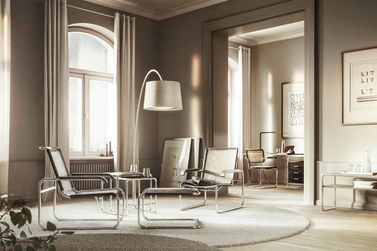 Thonet B9 bijzettafel set van 4 beuken zwart gebeitst