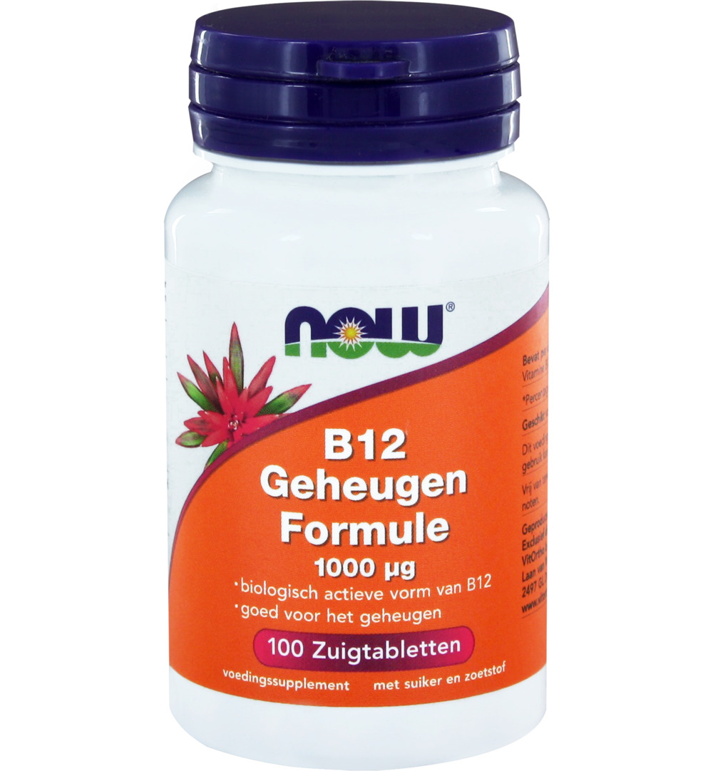 Now Vitamine B12 geheugenformule 1000 mcg (100 zuigtabletten)