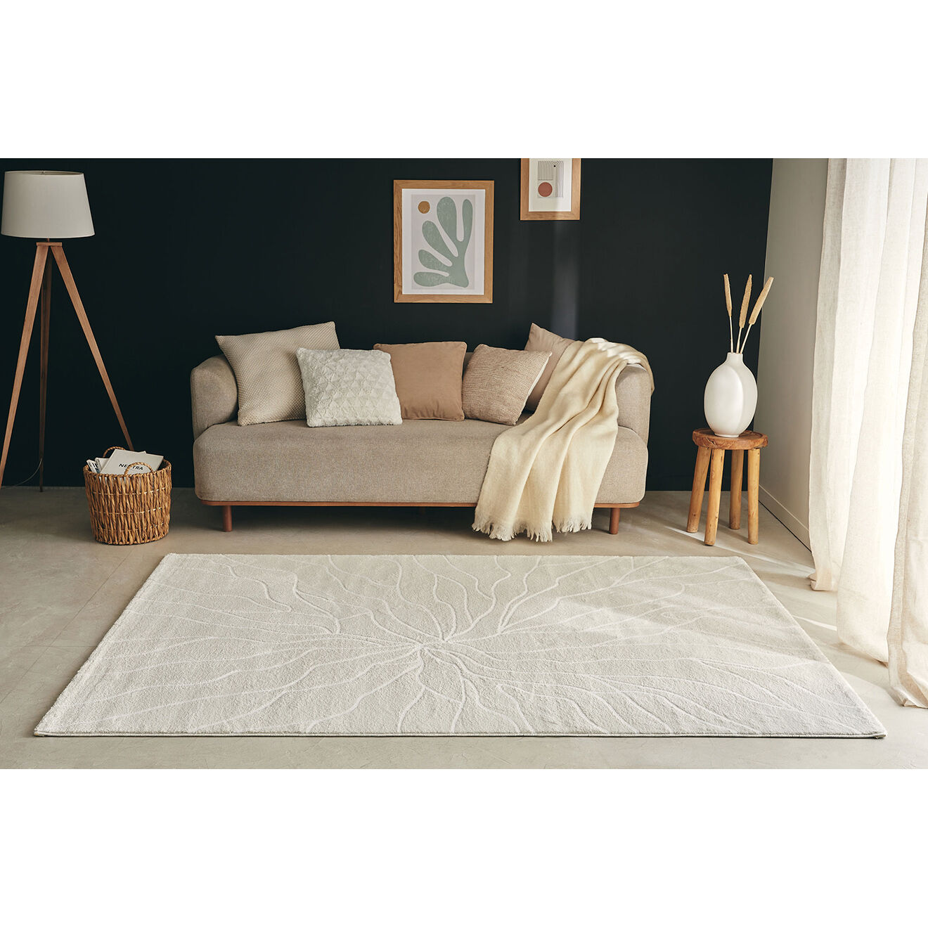 Nazar Rugs Tapis Memphis 566 creme - 160x230 cm