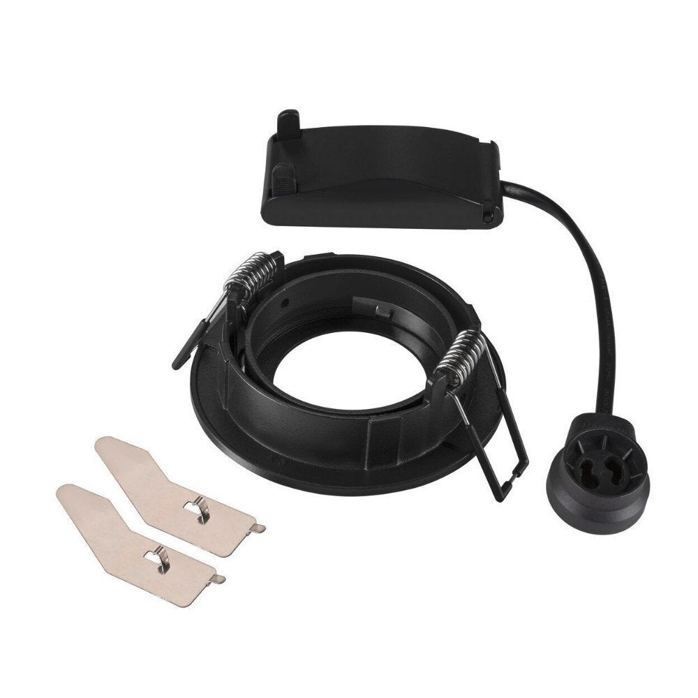 Nieuwe Tria inbouwplafondlamp in zwart GU10 82mm rond