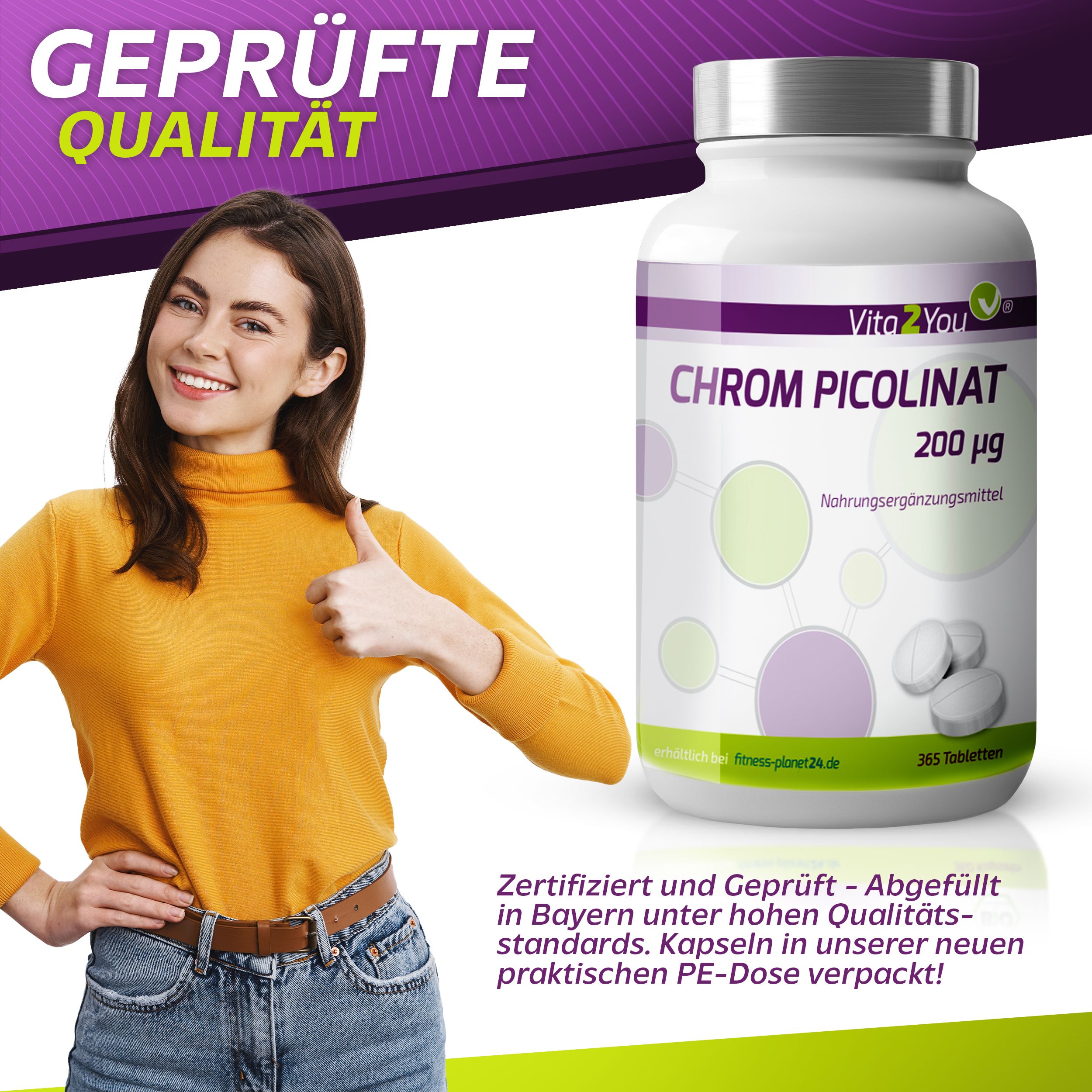 Vita2You Chrom Picolinat 200mcg Tabletten