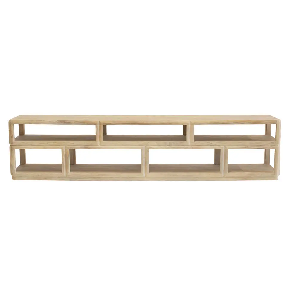Tv-meubel Naturel Mangohout - 200x35x45cm - Eline
